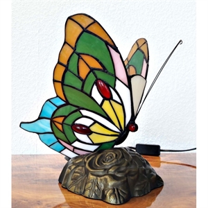 Tiffany sommerfugl lampe DK173  h:24cm